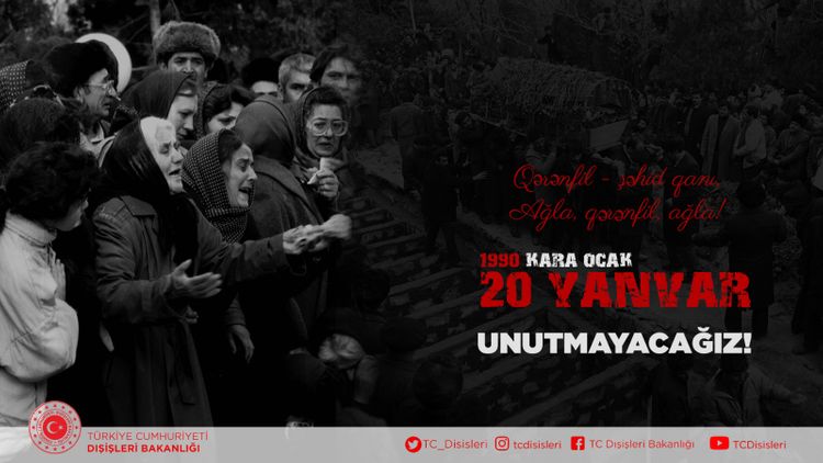 Türkiyə XİN 20 Yanvar haqqında paylaşım edib