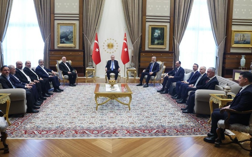 Türkiyə prezidenti HƏMAS nümayəndə heyətini qəbul edib