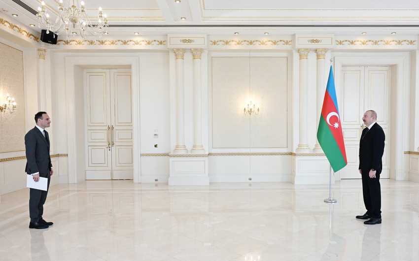 Azərbaycan Prezidenti Sloveniyanın yeni səfirinin etimadnaməsini qəbul edib