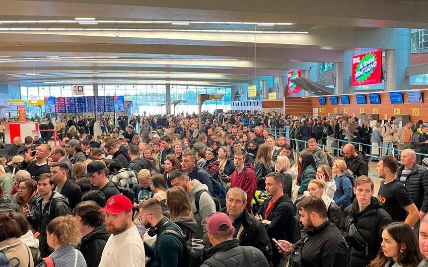 Rusiyada PUA-ların hücumları fonunda aeroportlarda reyslər gecikib